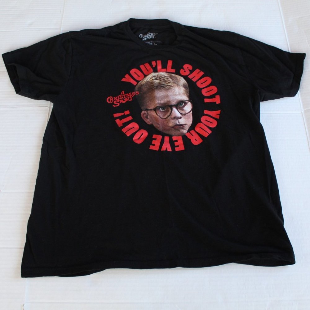 A Christmas Story T Shirt "You'll Shoot Your Eye Out Kid" Ripple Junction Size L